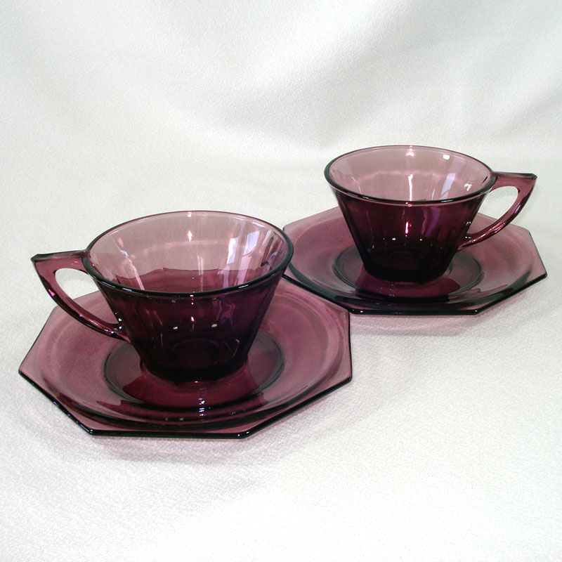 purple glass cups